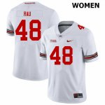 NCAA Ohio State Buckeyes Women's #48 Corey Rau White Nike Football College Jersey HZG1345KF